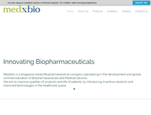 Tablet Screenshot of medxbio.com